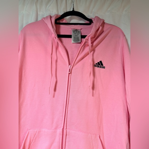 Adidas Pink Full-Zip Hoodie - Picture 2 of 6